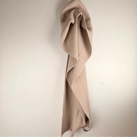 NWT FREE PEOPLE All For You Hooded Scarf In tan/beige/mushroom•extra long &wide - Picture 10 of 16